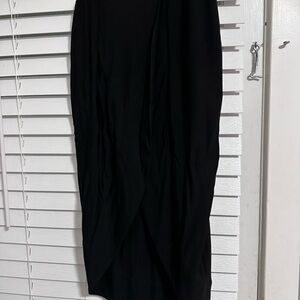 Diane Von Furstenberg Black Ruched Pencil Skirt